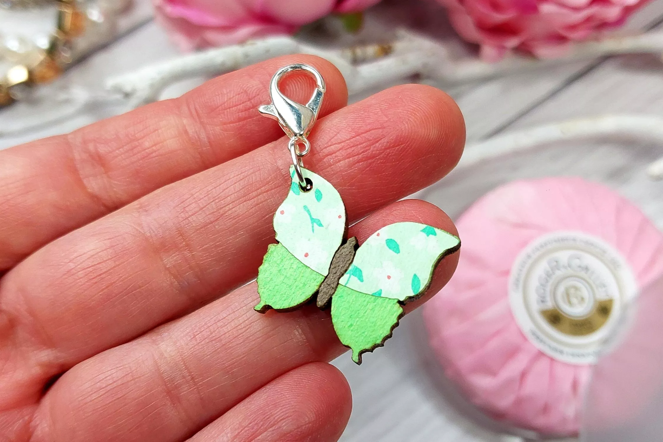 Wooden stitch marker Butterfly (Spring collection)