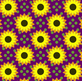 Sonnenblumen auf Lila Hintergrund